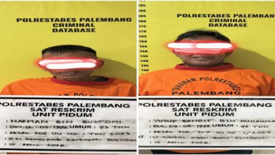 Patroli Dini Hari Polrestabes Palembang Jaring Dua Tersangka Bersenjata, Satu Diduga Potong Kabel Jaringan