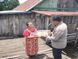 Sambut HUT Bhayangkara ke-80, Polres OKI Gelar Baksos dan Bakti Religi, Salurkan 100 Paket Sembako