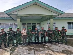 Mewakili Dandim 0402/OKI Kasdim Sambut Pangdam DI Koramil 402-10/Kayuagung