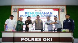 Polres OKI Musnahkan 1 Kg Sabu Hasil Ungkap Kasus di Tulung Selapan, Lempuing Jaya, dan SP Padang