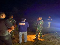 Jaga Wilayah Tetap Aman Koramil 402-08/Pampangan Patroli Siskamling Bersama