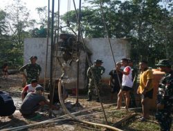 Aksi Nyata TMMD, Satgas Kodim 0402/OKI Bangun Sumur Bor untuk Masyarakat Pedesaan