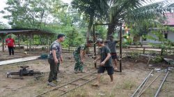 Tetes Harapan Dari Sumur Bor TMMD Kodim 0402/OKI Untuk Warga Desa Pematang Sukatani