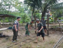 Tetes Harapan Dari Sumur Bor TMMD Kodim 0402/OKI Untuk Warga Desa Pematang Sukatani