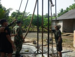 Demi Air Bersih, Satgas TMMD Kodim 0402/OKI Lanjutkan Pengeboran Sumur