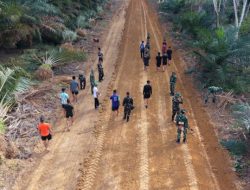 Semangat Tanpa Henti, Hari ke-10 Satgas TMMD Kodim 0402/OKI Genjot Pembukaan Jalan