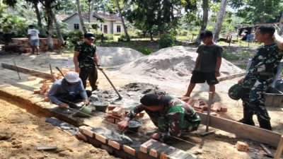 Tak Kenal Lelah, Satgas TMMD Kodim 0402/OKI Genjot Pembangunan RTLH