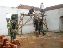 Genjot Pembangunan Musholla, Satgas TMMD Kodim 0402/OKI Tunjukkan Kepedulian