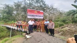 Jembatan “Merah Putih” Polsek Mesuji Raya Dibangun, Akses Warga Terpencil Kian Terbuka