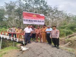 Jembatan “Merah Putih” Polsek Mesuji Raya Dibangun, Akses Warga Terpencil Kian Terbuka