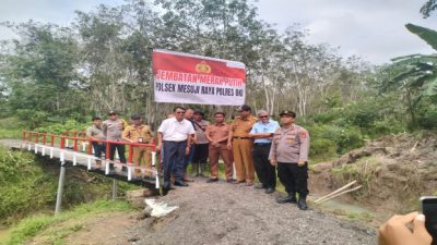 Jembatan “Merah Putih” Polsek Mesuji Raya Dibangun, Akses Warga Terpencil Kian Terbuka