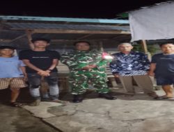 Babinsa Koramil 402-10/Kayuagung Giat Patroli Siskamling Bersama Warga Desa Celikah Ciptakan Rasa Aman