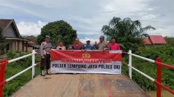 Perbaikan Jembatan Merah Putih di Lempuing Jaya Rampung 100 Persen pada Bulan Bakti Bhayangkara ke-80