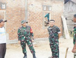 Dansatgas TMMD Ke-128 Kodim 0402/OKI Tinjau Progres Pekerjaan di Desa Pematang Sukatani