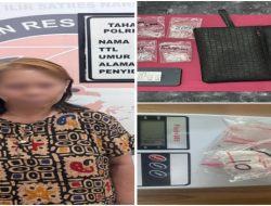 Polres OKI Sita 76 Gram Sabu 76 Paket Berlabel Harga dari Rumah Perempuan di Bukit Batu Air Sugihan