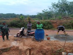 Demi Kemajuan Desa, Satgas TMMD Kodim 0402/OKI Laksanakan Pembukaan Jalan Baru