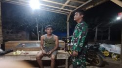 Patroli Siskamling Babinsa Koramil 402-08/Pampangan Berjalan Lancar, Warga Diharapkan Aktif Jaga Lingkungan