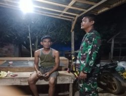 Patroli Siskamling Babinsa Koramil 402-08/Pampangan Berjalan Lancar, Warga Diharapkan Aktif Jaga Lingkungan