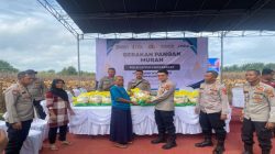 Polres OKI Dampingi Bulog Gelar Gerakan Pangan Murah di Teluk Gelam, 8 Ton Beras SPHP Disalurkan