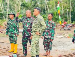 Progres Sasaran Fisik TMMD Ke- 128 Kodim 0402/OKI, Desa Pematang Sukatani, Di Tinjau Dansatgas