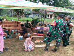 Wadansatgas TMMD Ke-128 Mayor Cke Jauhari Apresiasi Semangat Gotong Royong Warga Pematang Sukatani