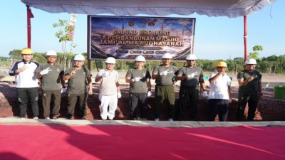 Dengan Doa dan Kebersamaan, Pangdam II/Sriwijaya Awali Pembangunan Masjid Jami Al-Ma’ruf Hasanah