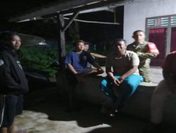 Babinsa Koramil 402-01/Tjg Lubuk Sinergi dengan Warga Sritanjung, Gelar Patroli Siskamling Antisipasi Bencana