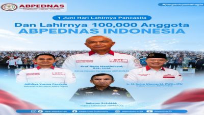 ABPEDNAS Cetak Sejarah, Raih 100 Ribu Anggota Bertepatan Hari Lahir Pancasila 2026