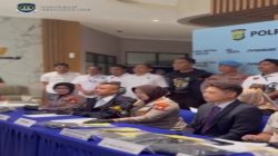 Kepala Imigrasi Bekasi Anggi Wicaksono A.md. Im.S.H.M.A.P dampingi Kapolres Bekasi Dalam Comprence Pers