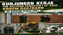 Tim Dalprog Korem 044/Gapo Kunker Semester I Ta 2026 Dan Cek KDKMP Di Wilayah Kodim 0402/OKI-OI