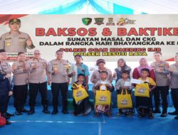 Polres OKI Gelar Sunatan Massal dan Cek Kesehatan Gratis di Mesuji Raya, Sambut Hari Bhayangkara ke-80