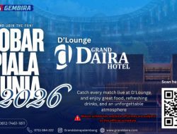 Nobar Piala Dunia 2026 di D’Lounge Grand Daira Hotel Palembang