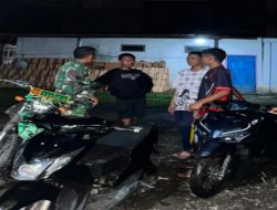 Patroli Malam Serda Ringo Jaga Keamanan Desa Tangai, Situasi Kondusif di Rambang Kuang