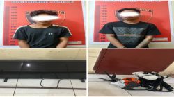 Polsek Pedamaran Amankan 2 Pelaku Curat, Barang Bukti TV, Motor Beat Serta Mesin Rumput