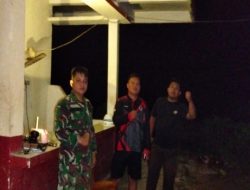 Cegah Gangguan Kamtibmas, Babinsa Koramil 402-14 Gelar Siskamling Bersama Masyarakat Air Sugihan