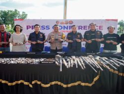 Seminggu Operasi Senpi Musi 2026 Polres OKI, Tiga Tersangka Ditangkap, 77 Senjata Diserahkan Warga