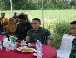 Kegiatan Vicon Serentak Persiapan Panen Raya Perdana di Wilayah Kodim 0402/OKI Digelar di Desa Sindang Sari