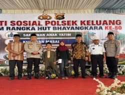 Polsek Keluang Rayakan HUT Bhayangkara ke-80 dengan Bakti Sosial, Salurkan 150 Paket Sembako untuk Warga