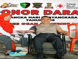 Hari Bhayangkara ke-80, Ratusan Personel Polres OKI Donor Darah Bersama TNI dan Masyarakat
