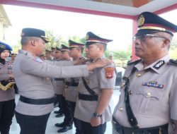 Serah Terima Jabatan Sejumlah Kapolsek Tandai Penyegaran Organisasi di Polres OKI