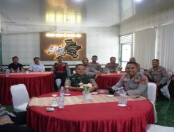 Dandim 0402/OKI Terima Kunjungan Kapolres OKI di Makodim, Perkuat Soliditas TNI – Polri