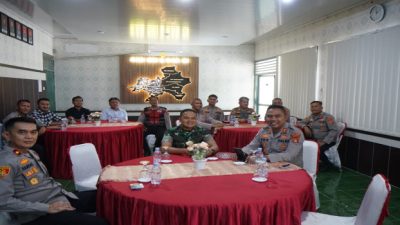 Dandim 0402/OKI Terima Kunjungan Kapolres OKI di Makodim, Perkuat Soliditas TNI – Polri