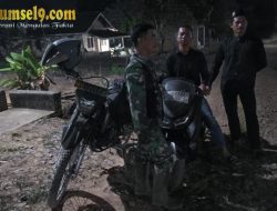 Babinsa Koramil 402-10/Kayuagung Gandeng Kadus dan Warga Gelar Patroli Malam
