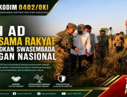 Pangdam II/Sriwijaya dan Dandim 0402/OKI Hadiri Panen Raya Nasional, Prabowo: TNI Harus Selalu Bersama Rakyat