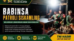 Babinsa Koramil 402-11/Tulung Selapan Patroli Siskamling Bersama Warga, Perkuat Keamanan Desa Lebung Gajah