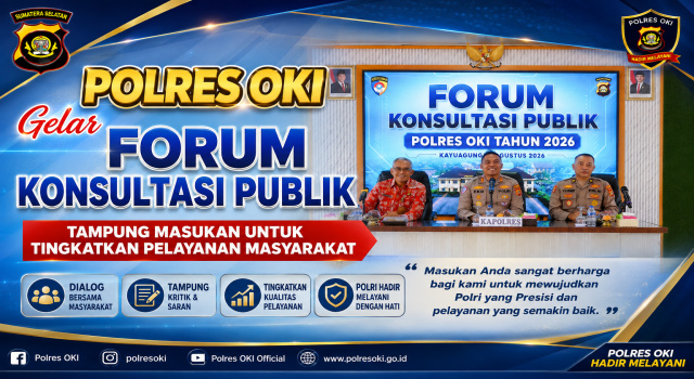 Polres OKI Gelar Forum Konsultasi Publik, Tampung Masukan untuk Tingkatkan Pelayanan Masyarakat