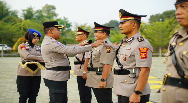 Polres OKI Gelar Sertijab 6 Perwira, Ini Daftar Jabatan Barunya