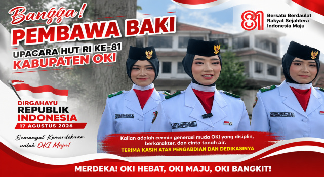 Jadi Pembawa Baki di Upacara HUT Kemerdekaan RI ke-81 Kabupaten OKI, Luna: Bangga dan Terharu