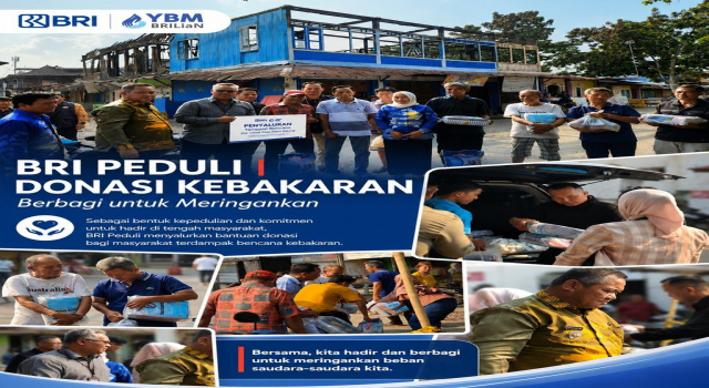BRI BO Kayuagung Salurkan Donasi bagi Korban Kebakaran di Kelurahan Cintaraja