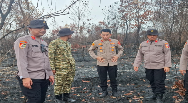 Polres OKI Tak Hanya Padamkan Api, 11 Peserta Didik Sespim Turun Pulihkan Anak Terdampak Karhutla